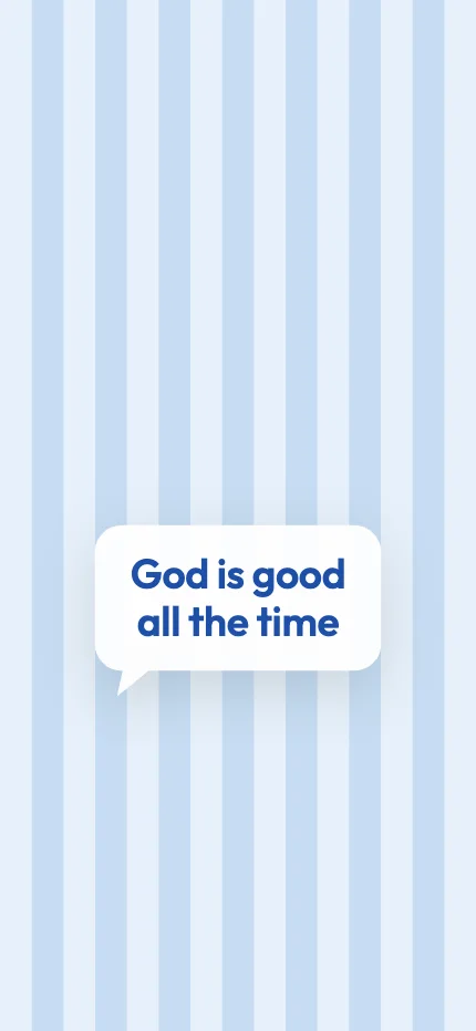 Faith iPhone lock screen wallpaper with the words “God is good / all the time”