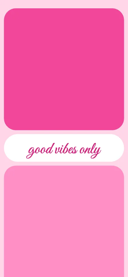 Segmented iPhone lock screen wallpaper with the words “good vibes only” in segmented color blocks